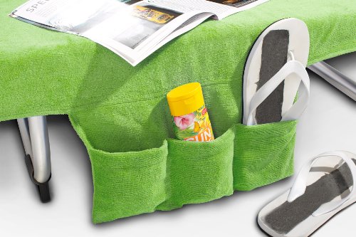 Strandtasche oder Strandtuch Beachbag Kiwi Gartenliege Strandliege Liegenbezug mit Taschen und Nackenöffnung für Nackenrolle ! Das Original ! - 5