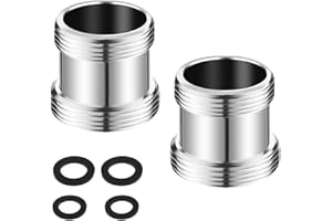 GENERICO BouGPeng 2 Pièces Adaptateur de Robinet M22 à M24 Filetage Mâle Adaptateurs Aérateur Connecteur en Laiton avec Joint en Caoutchouc pour Robinet D'évier de Cuisine et Salle de Bain