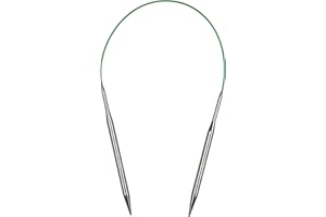 Aeelike 5.5mm Circular Knitting Needles 40cm, Round Knitting Needles 5.5mm, Short Metal Circular Needles for Knitting Socks Hats, Round Needles Knitting Size US 9