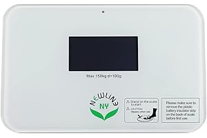 NEWLINE NY NewlineNY Smallest Step On Super Mini Travel Bathroom Scale, SBB0638SM-WH Off White