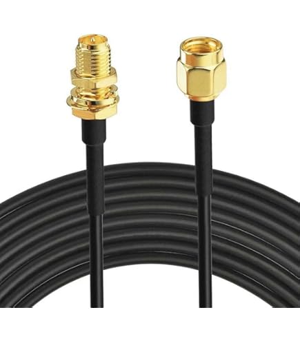 Câble Antenne WiFi RG174 SMA Femelle à Mâle - 3 Mètres, étanche, Pour Extensions Et Connexions