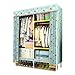 Produktbild AQAWAS Campingschrank Tragbarer Kleiderschrank, 2-Personen-Stahlrahmen aus Stahl Stoffschrank für Kleiderbügel Schrank für Kleiderschrank,Green_43x18x67in