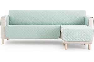 Lanovenanube - Funda Chaise Longue Acolchado Mallorca - Práctica Reversible 200 cm - Color Menta