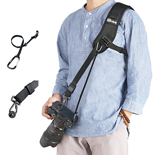 WITHLIN allong   professionnel photographie Set - sangle avec attache de s  curit   de prolonger pour appareil photo SLR DSLR  Canon Nikon Sony Pentax Olympus  etc      