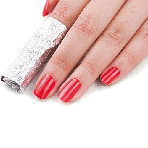 MAKARTT 200 Stücke/Packung Nagellackentferner Acrylic UV-Gel Aluminium Folie mit Wattepad Nagel Folie Wraps – Geeigent für Nagelpflege zu Hause. - 9