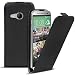 Produktbild HTC One Mini 2, M8 Mini PU Leder Hülle, Conie Mobile FlipCase, Klapptasche Handytasche Schutzülle Premium Fliptasche in Schwarz