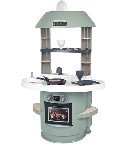 Mini Cuisine Jouet – Four Micro-ondes, Cuisinière, évier Amovible, Sons Et Lumières – 24 X 8 X 32,5 Cm