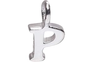 MARKYLIS Sterling Silver Italian 925 Small Cute Alphabet Initial Letter Pendant Jewellery Charm - A - Z - 8mm - Choose your letter for Women and Children A B C D E F G H I J K L M N O P Q R S T U V W X Y Z