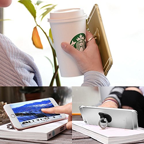 Anello Supporto Telefono,Supporto Anello per Cellulari, Finger Grip holder stand Anello Universale Supporto Smartphone con 360Â° Rotazione Anello Gancio per Cellulare,Smartphone PC Telefono Supporto Telefono