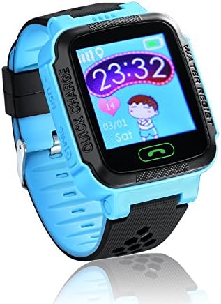 SinoPro Children Smart Watch with GPS/GSM Double Mode Positioning 1.44" Touch Screen Flashlight SOS Call Anti-lost Location Finder Fitness Tracker Parent Control By iPhone and Android Smartphone