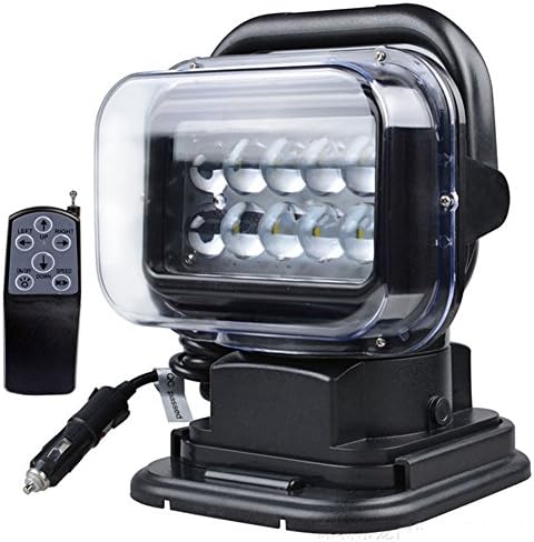 FUSKANG 50W Wireless Remote Control Searchlight Outdoor Waterproof IP67 LED Car Work Lights SUV Modified Lights Headlight Black Spot Light ( Size : 185*150*230mm )