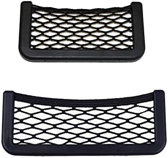 GELAN 2x Storage Net Medium + Large Mesh Storage Compartment Storage Stretch Depot Car Cars, Trucks, Compartment Drawer Self-Adhesive Storage Black Duo Set for Jeep