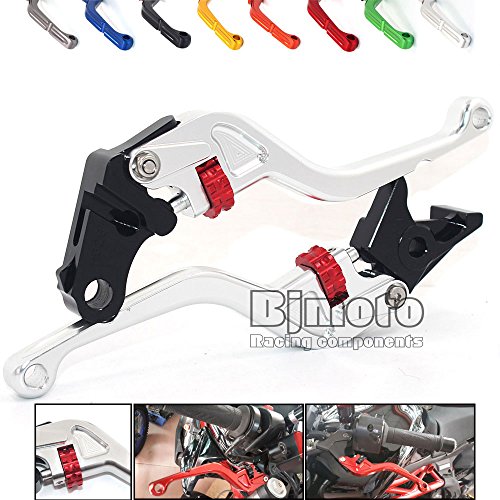 New CNC Adjustable Brake Clutch Lever fit For Triumph BONNEVILLE /SE/T100/Black 2006-2015 SCRAMBLER 2006-2016 TIGER 1050/Sport 2007-2015 TIGER 800/XC 2011-2014 SPEEDMASTER 2006-2016 (Silver)