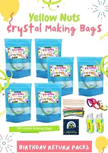 Yellow Nuts Birthday Return Gifts for Kids Girls Boys 6 7 8 9 10 11 12 Years Old Set of 6 Combo Pack | Birthday Activity Kits for Girls Boys Teenager 8-10 | 10-12 | 12-14 (Crystal Making Pack of 6)