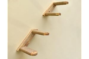 MIAOGE Mensole per gatti,mensole per gatti da muro ,parete per gatti,mensole gatto ,mensole gatti,a quattro gradini per gatti(da sinistra a destra)