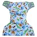 Bambungle, Reusable Bamboo Cloth Nappy | One size fits all | Made with natural charcoal bamboo cloth | A very soft gentle and durable inner lining with double leak guard protection | Washable & eco-friendly | Two super absorbent microfibre inserts included | Adorable patterns on breathable waterproof outer lining | Fit baby 3-15kgs |100% Guarantee