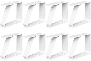 Vintree 8 x Ganci fermatovaglia 4 cm Bianco Ferma tovaglia in Acciaio Inox per Interni ed Esterni Clip per tovaglie Facili da Lavare Bordi arrotondati Clip per Molti Tipi di Tavolo