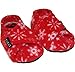 TOZIES Baby Toddler Soft Indoor Play Shoes / Slippers NON SLIP Designed to Stay on (12-18 months) SNOWFLAKES