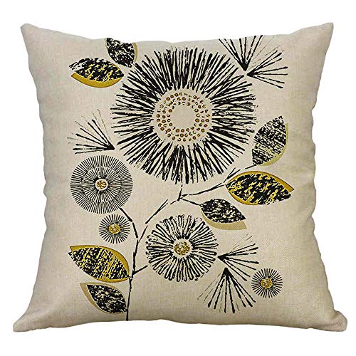HANGOOD Sunflower Cushion Covers 18x18 Cotton Linen Throw Pillow Covers 45cm x 45cm HANGOOD Sunflower Cushion Covers 18x18 Cotton Linen Throw Pillow Covers 45cm x 45cm