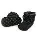 Arshiner Toddler Girls Fleece Woollen Fur Knitted Snow Boot (L(12-18mths), Black(FBA))