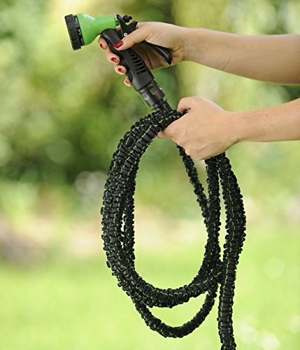 Flexibler Gartenschlauch MAGIC FleXx, 10> 30 Meter Flexschlauch, carbon/green, inkl. 8 in 1 Düse mit Feststellfunktion, max. Druckbelastung 12 Bar - 2