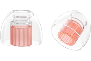 SpinFit W1 for IEM - S - Patented Medical-Grade Silicone Ear Tips, Double W-Shaped Tube Core, More Stability