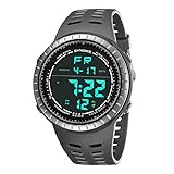 NEEKY Herren Armbanduhr,Sportuhren,Für Unisex Fitness Uhren - Multi-Funktions-wasserdichte Uhr LED Digital Double Action Smartwatch