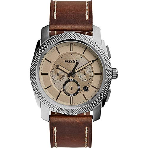 Fossil FS5215 MACHINE Chronograph Uhr Herrenuhr Edelstahl Edelstahl 50m Analog Chrono Datum braun Fossil FS5215 MACHINE Chronograph Uhr Herrenuhr Edelstahl Edelstahl 50m Analog Chrono Datum braun