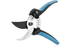 JSDING Pruning Shears Tree Trimmers Secateurs Hand Pruner Stainless Steel Blades Professional Garden Clippers Bypass Secateurs with SK-5 Steel Blade and Locking Mechanism for Branches Stems and Flowers