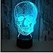 Produktbild Schädel 3D Kleines Nachtlicht Bunte Touch Fernbedienung 3D Lampe Halloween Geschenk Atmosphäre Kleine Tabelle 3D Leuchten