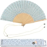 Handfächer Aus Sandelholz – Geschnitzt, 23 Cm Rippenlänge, 40 Cm Amplitude, Mit Quaste, Für Hochzeit & Sommer