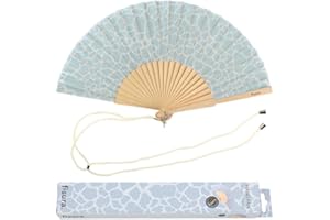 FISURA - Origineller Handfächer mit Eiscreme-Aufdruck. Moderner Fächer aus Holz. Fächer für Kinder. Rosa Fächer. Maße: 42,5 x 23 cm. Materialien: Holz und Textil.