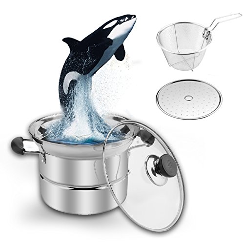 Pasta Töpfe, Pasta Gemüse Dampfer Colander Pan Set 4 L - 5