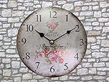 Rustikale Wanduhr    Material: MDF-Hartfaserplatte