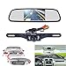 Price comparison product image Backup Camera and Monitor Kit, 4.3" Car Vehicle Rearview Mirror Monitor for DVD/VCR/Car Reverse Camera + CMOS Rear-view License Plate Car Rear Backup Parking Camera With 7 LED Night Vision