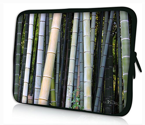 Luxburg® Design Laptoptasche Notebooktasche Sleeve für 17,3 Zoll, Motiv: Bambus