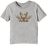 100% Algodón Old Style Niños Unisexo Niño Niña Camiseta Cuello Redondo Gris Manga Corta Tamaño XL Kids Unisex Boys Girls T-Shirt Grey X-Large Size XL