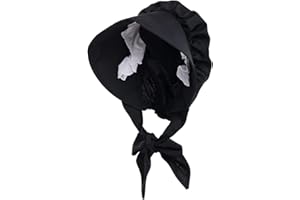 COSDREAMER Sombrero de trapeador Colonial de peregrino Prarie para niñas y Mujeres