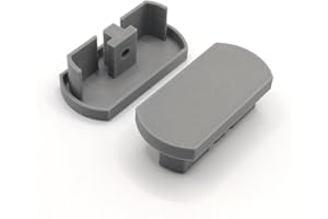 Printbtw 2X Ersatz Endkappe passend für IKEA Kvartal 3-Läufig Gardinenschiene Abdeckkappe (Grau)