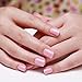 Bling Art False Nails French Manicure Pink - Natural Full Cover Medium Tips UK