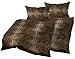 Produktbild Gerald Wittmann 4 TLG. Microfaser Bettwäsche, Leoparden Schwarz Braun, 140x200 cm + 70x90 cm