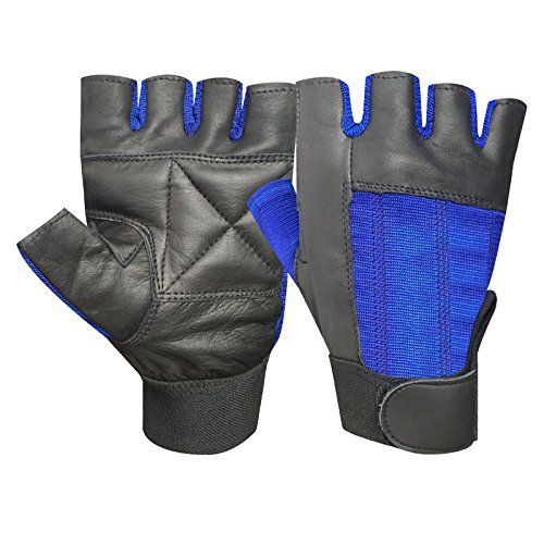 prime leather weight lifting padded gloves fitness training body building gym sports & wheel chair use 303