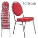 Produktbild MACOShopde by MACO Möbel Bankettstühle 20er Set rot – Stapelstühle Konferenzstühle Saalstühle für Gastronomie und Gewerbe - stapelbar und Sehr stabil