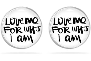 Miss Lovie ® Ohrringe Lustig Damen Ohrringe Mädchen Spruch Witzig Ohrstecker Damen Cabochon Edelstahl Silber Lustige Geschenke