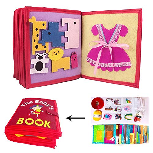 Libro De Tela Para Niños, Libro De Bebé Ultra Suave Libro De Tela De Tacto Y Tacto Libro De No Tejido Manual 3D Para Bebés Y Niños Pequeños, Aprender A Libro Sensorial Identificar Habilidades