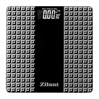 Zilant Personal Bathroom Tempered Glass Digital Scale Weighing Machine with Step on Technology for Accurate Body Weight Monitor, 6 mm (WS-007-Convex-001)