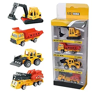 Thboxes 4Pcs/Set Simulate Alloy Engineering Cars Set Kids Educational Props Toy Engineering 4 Pcs