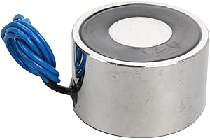 HOSIFIY Elettromagnete, tensione di lavoro 12±2V, valore massimo di aspirazione 60kg/589N, 50x30mm. L'elettromagnete a ventosa rotonda