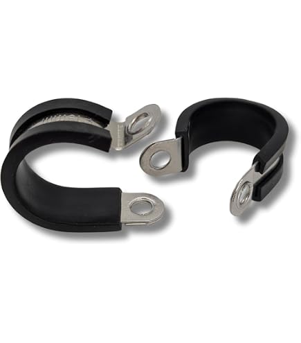 Colliers Serre-Câbles En Acier Inoxydable 304 Avec Manchon Caoutchouc - Lot De 10, Diamètre 13 Mm - Pour Fixation Tuyaux Et Câbles