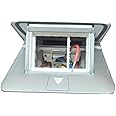 Legrand 3 Module Matt Aluminium Popup Box with 1 socket, Data and back box